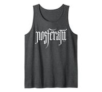 Nosferatu Logo White Tank Top, Men, Dark Heather Grey, X-Large