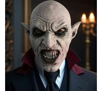 Nosferatu the Vampyre Demon Horn Mask Cosplay Horror Devil Latex Helmet Halloween Masquerade Carnival Party Costume Props Vampire Mask