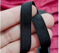 Noshad® Black, 12mm - 1/2" Half inch Flat Elastic Band Cord for Sewing Skirt, Dressmaking, Haberdashery, Clothing, DIY Scrunchies, Arts and Crafts Accessory, Material, Supplies (20Meter - 22Yard)