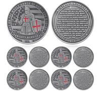 Nosiny 10 Pcs Put on The Whole Armor of God Coin Religious Prayer Coins for Christian Church School (Full Armor)
