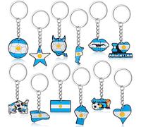 Nosiny 12 Pack Argentina Souvenir Argentina Keychain Soccer Travel Gifts Bulk Party Favors Decor for Men Women Travel Bag Suitcase Soccer Goodie Bags Stuffers Christmas Gift Idea for Argentinians