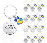 Nosiny 20 Pcs Cheer Duck Keychains Cheer Teams Gifts Duck Keychains for Cheerleading Teammates Party Supplies Accessories (Blue)