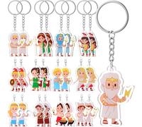 Nosiny 24pcs Greek Mythology Keychains Bulk Acrylic Keychains Gr od Gifts Souvenirs for Birthday Party Decoration Classroom Rewards Mythology Decor