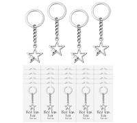 Nosiny 25 Set Employee Appreciation Gifts Team Star Keychains with Cards Best Team Ever Inspirational Star Keychain Bulk Thank You Key Ring Gift for Coworker Staff Appreciation W uilding Event