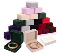 Nosiny 30 Set Velvet Bracelet Boxes for Jewelry Gift,10 Colors | Especially for You Greeting Cards, Velvet Jewelry Boxes Bulk, for Bangle Wristband, Christmas Indian Wedding Rakhi