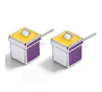 Nosiny Halloween Voting Earrings for Women Ballot Box Earrings Encourage Voting Patriotic Accessories Women Poll Workers, 0.59 inches/ 1.5 cm, Metal, metal