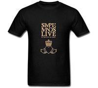 NoSper Men's Simple Minds Heart Short Cotton T Shirt XL Black