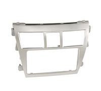 Nosqew 2Din Radio Stereo Fascia Frame Dash Panel Trim Decor Silver Replacement for Belta Sedan 2005 2012 ABS Material Stylish Upgrade