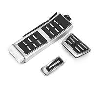 Nosqew 3PCS Accelerator Brake Rest Pedal Stainless Steel Replacement for A4 A5 A6 Q5 2008 2015 Left Hand Drive Automatic Transmission Vehicles Premium Anti Slip Waterproo