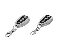 Nosqew 433mhz Gate Opener Universal Cloning Remote Control Key Fob with 4 Programmable Buttons for Electric Garage Door Motorcycles Car Alarm Black Silver 5.3x3.3x1.3cm (Letter Style)