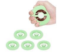 Nosqew 5PCS Rotating Spinning Round Grip Ring Multi Color Glow in The Dark Silicone Gyroscopic Stress Relief Toy for Kids Adults Stress Reduction Exercise Fun Party Favors Classro (Green)