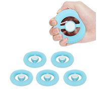 Nosqew 5PCS Rotating Spinning Round Grip Ring Multi Color Glow in The Dark Silicone Gyroscopic Stress Relief Toy for Kids Adults Stress Reduction Exercise Fun Party Favors Classro (Blue)