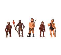 Nosqew 5pcs Simulated Realistic Primitive Figurines Moodel Toy Ancient Humans Static Model Toy Human Figures Home Decoration Gift