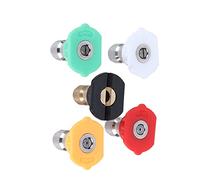 Nosqew 5PCS Stainless Steel HIGH Pressure Washer Spray Nozzle Tips Quick Connector Pressure Washer Accessories with 5 Different Angles for CAR WASH Garden
