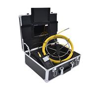 Nosqew 7inch Display Pipeline Endoscope Sewer Inspection Camera Industrial Endoscope with 6LED High Brightness Adjustable Light Stainless Steel Camera for Plumbing HVAC and Electrical (UK Plug 20M)