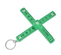 Nosqew ABS Folding Ruler 2Pcs Portable 0.5m Foldable Ruler with Key Ring for Carpentry Laying Tiles Woodworking Measuring Tool (Green)