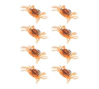 Nosqew Artificial Crab Bait 8Pcs Lifelike 3D Simulation Soft Lure with Hooks for Saltwater Freshwater Fishing Silicone Material 33.5g 13cm (Orange Yellow)