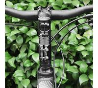 Nosqew Bike Stem Extender Handlebar Riser High Strength CNC Machined 6061 T6 Aluminum Alloy Adjustable Bicycle Stem Extension 35mm Fork Height Adjustment for Mountain Bikes BMX Folding (Black)