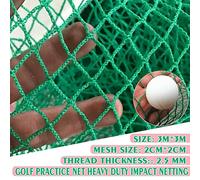 Nosqew Cage Net High Strength Durable Golf Hitting Net Practice Target Training Aid for Golf Course School PE Material Green 300cm x 300cm (Green)