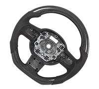 Nosqew Custom Carbon Fiber Steering Wheel Nappa Perforated Leather Flat Bottom D Type Racing Design Replacement for Clubman Hatchback Convertible Coupe Roadster Countryman Paceman