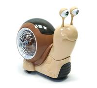 Nosqew Disco Snail Toy Snail Crawling Toy With Music Lights Universal Interactive Electric Walking Tummy Time Snail Toys For Baby Toddler (Brown)