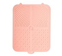 Nosqew Dog Lick Mat Silicone Pet Slow Feeding Pad Anxiety Relief Heat Resistant Odorless Safe for Dogs Cats Travel Outdoor Mealtime 12 X 9.7 Inches (Pink)