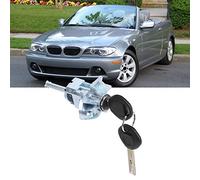 Nosqew Door Lock Cylinder Assembly Aluminum Alloy Precision Engineered Direct Replacement for E46 3 Series 325Ci 330i 325i 330Ci 325xi 2001 2006 Left Hand Drive