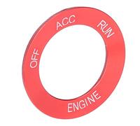 Nosqew Engine Start Stop Switch Ring Premium Aluminum Alloy Anti Rust Protection Cover Durable Ignition Button Trim Compatible with Challenger 2010 2021 Models (Red)