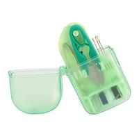 Nosqew Exquisite Portable Mini Macaron Color Plastic Sewing Tool Box Needle Thread Scissors Set Complete Sewing Kit for Home Travel Beginners Craft Enthusiasts Orange Purple Pink (Green)