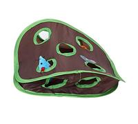 Nosqew Foldable Cat Toy Popup Open Mouse Hunt with Bell Ball Interactive Pet Toys for Indoor Outdoor Playtime Canvas Material 40.5x33.5x12cm 1 Set