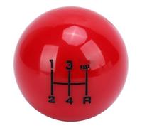 Nosqew Gear Shift Knob Head Universal M12x1 25 Durable Wear Resistant 5 Speed Manual Transmission Shifter Ball with 3 Steel Adapters for Cars Trucks SUVs Acrylic Material 54mm (Red)