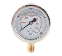 Nosqew Hydraulic Pressure Professional Heavy Duty 0-400BAR 0-5800PSI Measurement Tool with G1/4 Thread Connection for Industrial Applications Air Water Oil Systems 68mm Dial