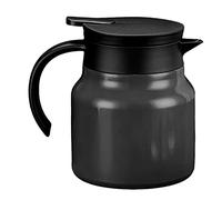 Nosqew Insulated Teapot 1000ml Stainless Steel Teapot with Infuser, Thermal with Detachable Tea Water Separation Design, Thermal Carafe for Home Kitchen Office (Black)