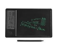 Nosqew LCD Writing Tablet 10 Inch Rechargeable Erasable Electronic Doodle Board with Digital Clock Calendar for Office Business Home Plastic PC Shell (Black)