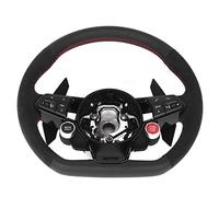 Nosqew Nappa Leather Steering Wheel Replacement Flat Bottom D Type Racing Design Including Start Stop Button and Drive Select Button for RS3 RS4 RS5 RS6 RS7 R8 2010 to 2021 Models