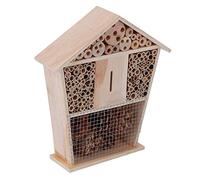 Nosqew Natural Wood Insect House, Nesting Box for Garden Insects with Tubular Passage