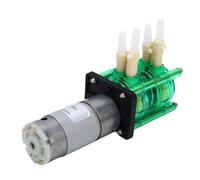 Nosqew Peristaltic Pump Double Head High Flowrate 500ml min x 2 Anti Corrosive BPT Tube Dosing Pump for Experimental Research and Inkjet Printing Stainless Steel (12V)