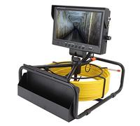 Nosqew Pipe Inspection Camera 1080p HD 9 Inch Display Stainless Steel Pipeline Endoscope Sewer Camera with Adjustable LED Lights for Plumbing HVAC and Underground Pipe Maintenance (UK Plug 30M)