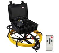 Nosqew Pipeline Inspection Camera 9in LCD High Definition IP68 Video Endoscope with Adjustable Brightness for Household Industry Water Supply Air Conditioning Pipelines Stainless Steel (UK Plug 30M)