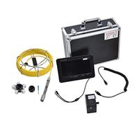 Nosqew Professional 9in LCD Inspection Camera Endoscope with Video Recording for Pipeline Plumbing HVAC Industrial Exploration Stainless Steel 23mm Diameter 8GB Memory Card (UK Plug 20M)