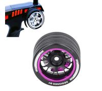 Nosqew RC Hand Wheel Aluminum Alloy Lightweight Impact Resistant Remote Control Handwheel for NB4 SANWA MT41 MT51 M12 M17 FUTABA 4PX 7PX 10PX Series (Purple)