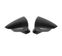 Nosqew Rear View Mirror Protective Covers Pair Left Right ABS Protection Smooth Texture Sporty Design Direct Replacement for SEAT Mk3 5F ST FR SEAT Mk5 KJ7 (Glossy Black)