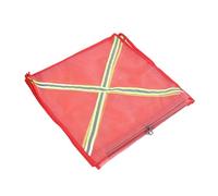 Nosqew Red Safety Flags with Reflective Strip Sturdy Durable High Visibility Warning Flags for Truck Trailer Hauling Oversized Loads 18x18 Inch 6PCS