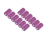 Nosqew Self Adhesive Bandage Wrap 12Pcs Natural Latex Elastic Vet Wrap for Cows Dogs Horses Cats Nonwoven Breathable Supportive 10cm 410g (Purple)
