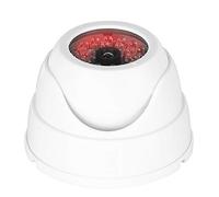 Nosqew Simulated Dome Surveillance Camera Wireless Indoor Outdoor Dummy Security Camera with LED Lights for Home Office Shop White ABS Plastic