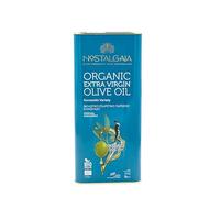 NOSTALGAIA 5 Liter Organic Extra Virgin Olive Oil, Fresh Harvest 2025/26, 100% Greek Koroneiki Variety, Cold-Pressed, Ultra Low Acidity, Rich in Polyphenols, 5L Tin