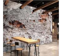 Nostalgia Art Vintage Cement Brick Wall 3D Wallpaper Silky Texture Home Study Office Grey Dining Room Sofa Bedroom Living Room TV Backdrop-400cm×280cm