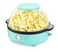Nostalgia Classic Retro Electric Stirring Popcorn Maker, Makes 24 Cups, Large Lid Doubles as Serving Bowl, Quick Heat Technology, for Kettle Corn and Roasted Nuts, Aqua