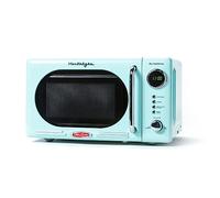Nostalgia Countertop Compact Retro Microwave Oven, 0.7 Cubic Feet, 700 Watts with LED Digital Display, Child Lock, Easy Clean Interior, Aqua