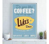 Nostalgia Decorative Signs Gilmore Girls Classic Decoration Luke's Diner Fun Saying Metal Tin Sign Antique Plaque Rustic Poster Bar Home Wall Decor Tin Sign 8 * 12 in